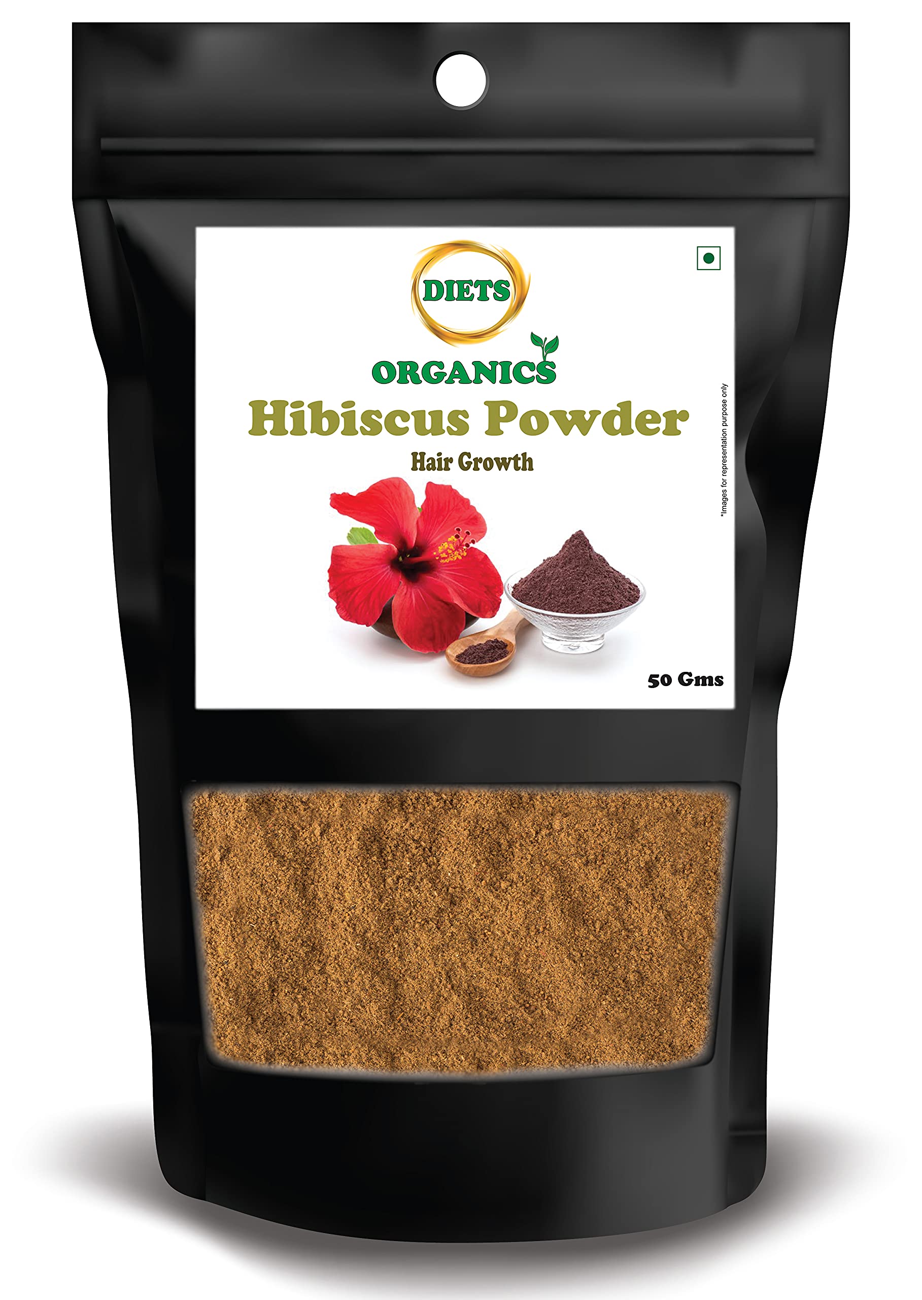 Organic Hibiscus Flower Powder for Hair & Skin Care - 50g (2 Pack) | Natural DIY Face Mask & Hair Treatment | Promotes Healthy Hair Growth & Glowing Skin