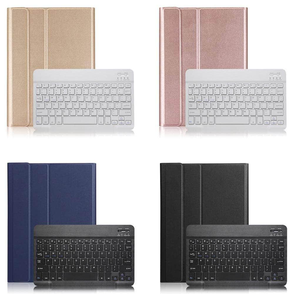 iPad 10.2 2019/2020 (7th & 8th Gen) Premium PU Leather Keyboard Case with Wireless Bluetooth & Apple Pencil Holder - Perfect for Work, Study & Travel