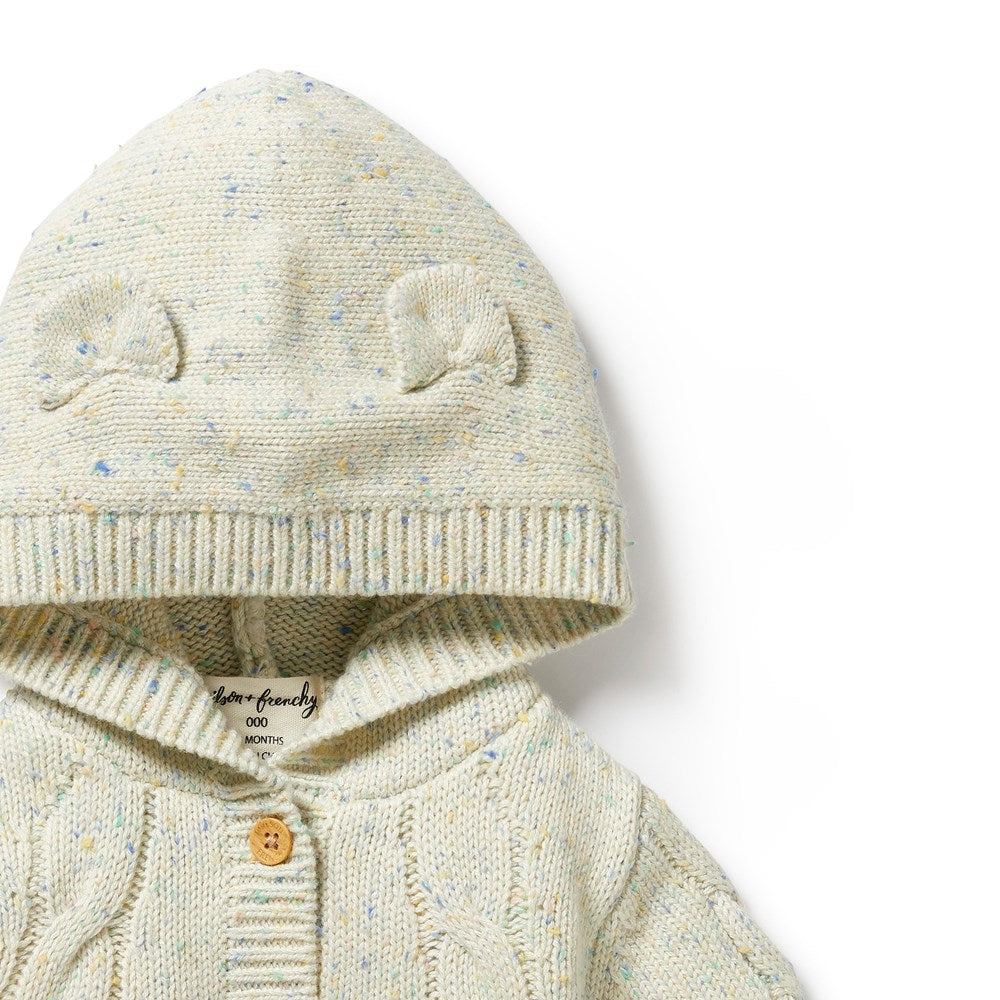 Stylish Dew Fleck Knitted Cable Jacket for Women - Cozy Winter Sweater with Cable Knit Design | Perfect for Casual Outings, Office Wear & Holiday Outfits