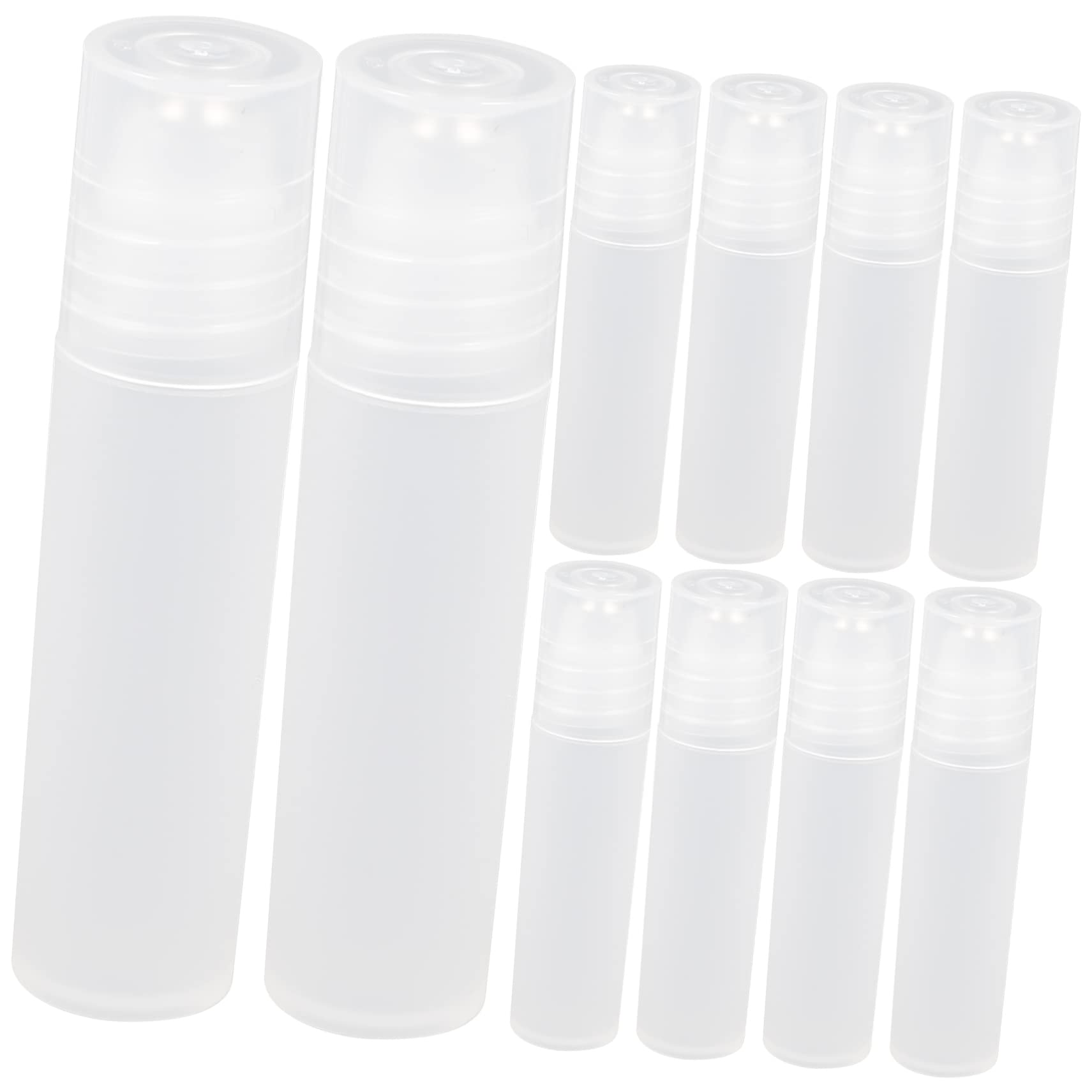 Beavorty 10 Pack Essential Oil Roller Bottles - Mini Perfume Roll On Bottles, Cosmetic Containers for DIY Aromatherapy, Travel & Gift Giving