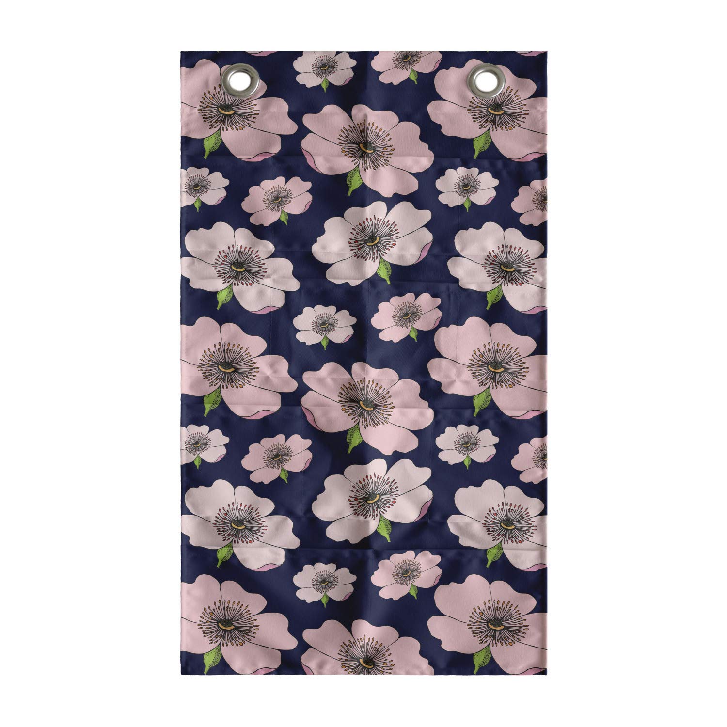 Ambesonne Floral Hanging Pocket Organizer - Dog Rose Pastel Pink Hand-Drawn Print Polyester Storage Bag with Pockets, 21