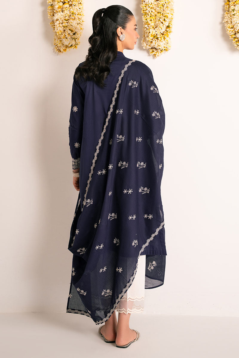 Blue Bliss 2-Piece Set (Shirt & Dupatta) - Elegant Indian Ethnic Wear for Women, Perfect for Weddings, Festivals & Special Occasions