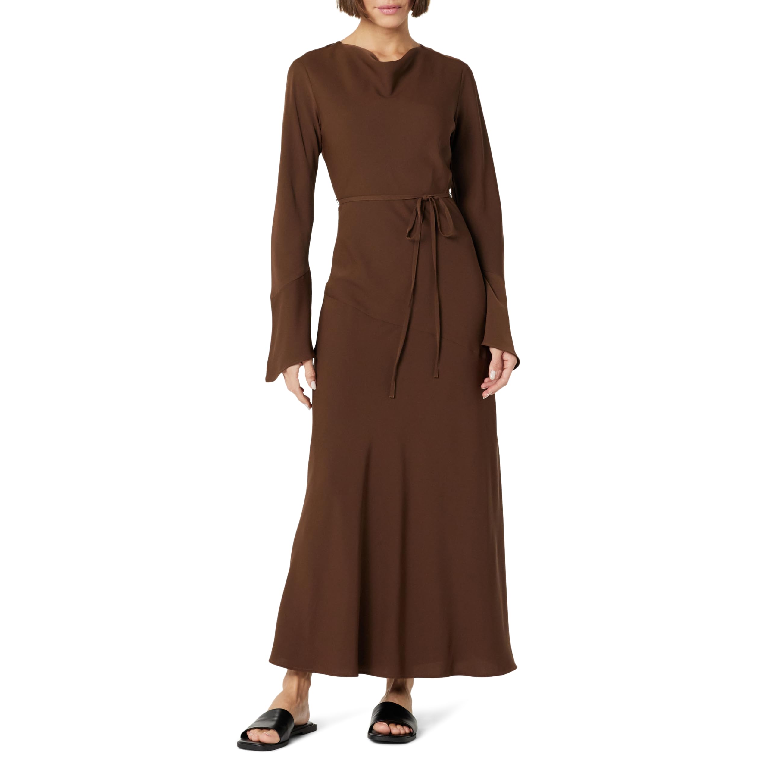 The Drop Women's Flared Sleeve Maxi Dress by @withloveleena - Elegant Boho Flowy Long Dress for Summer, Beach, Weddings & Special Occasions