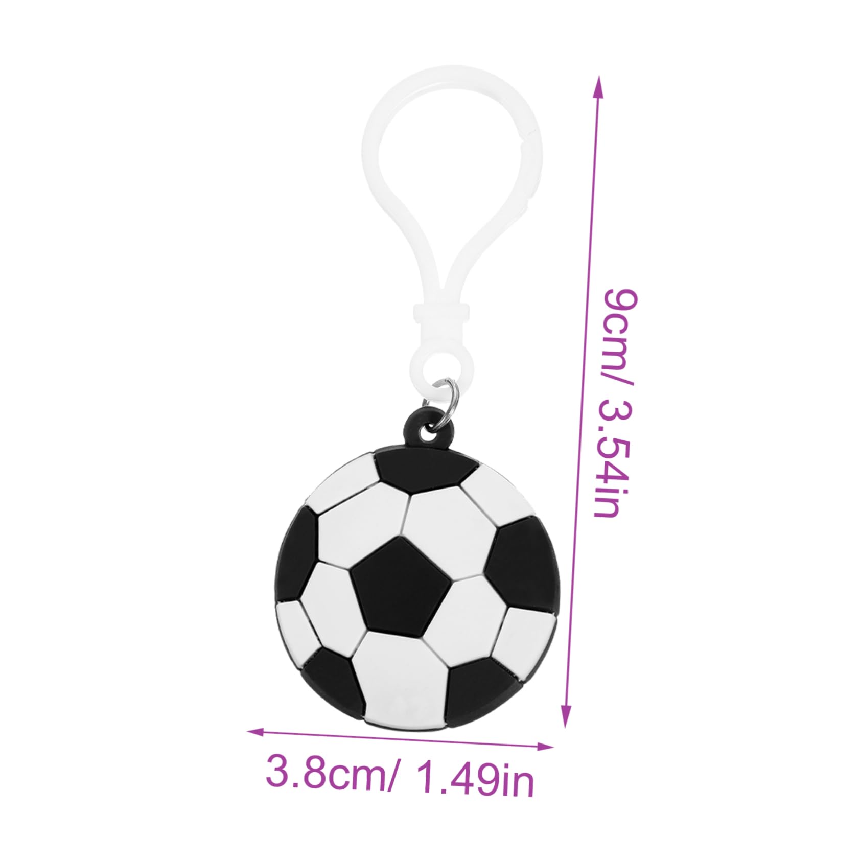TOGEVAL 10Pcs Adorable Soccer Keychain Set - Mini PVC Sports Keychains for Boys, Backpack Accessories & Team Spirit Gifts (Perfect for Soccer Fans, Game Day Favors & School Supplies)