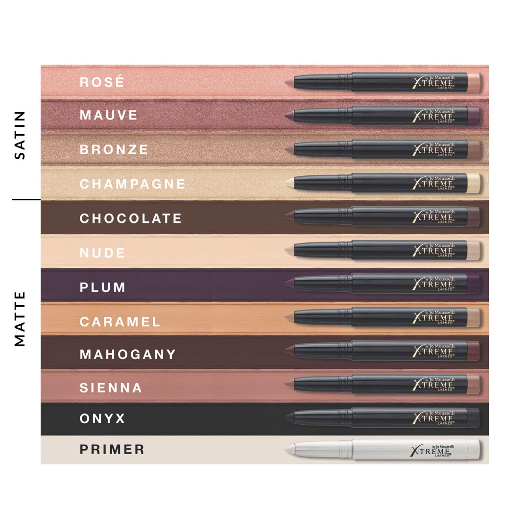 Xtreme Lashes Glideshadow Long Lasting Eyeshadow Stick Quad Collection - Cream to Powder Formula for Eyelash Extensions - No Fallout or Buildup - Perfect for Day to Night Makeup & Professional Use