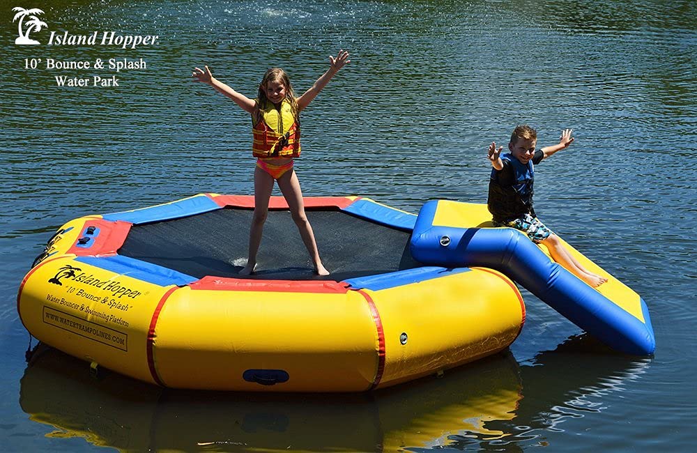 Island Hopper 10' Bounce N Splash Water Park with Bouncer Slide - Perfect for Backyard Fun, Kids' Parties, and Summer Water Activities
