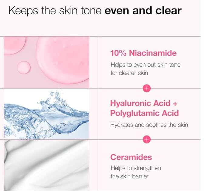 Niacinamide 10% + Tranexamic Acid 4% Serum with Ceramide & Hyaluronic Acid | Vitamin B12 Brightening Treatment for Sensitive Skin | Korean Glass Skin Care | Fragrance-Free Formula | Perfect for Night Routine & Hyperpigmentation Correction