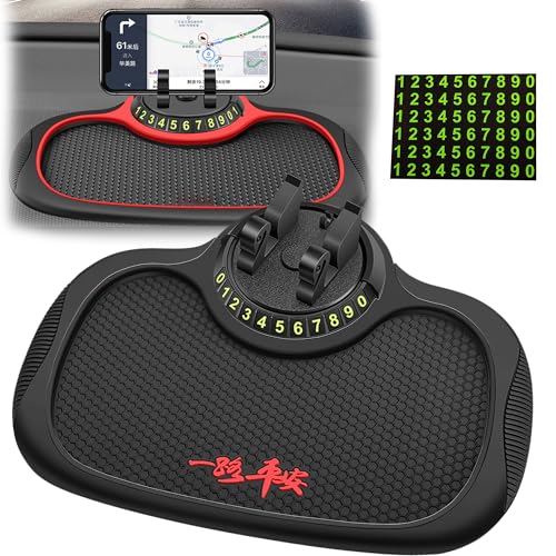 2024 Universal Multifunctional Car Dashboard Anti-Slip Mat with Phone Holder - Non-Slip Car Organizer for iPhone, Samsung & Smartphones - Perfect for Road Trips, Commuting & Hands-Free Driving