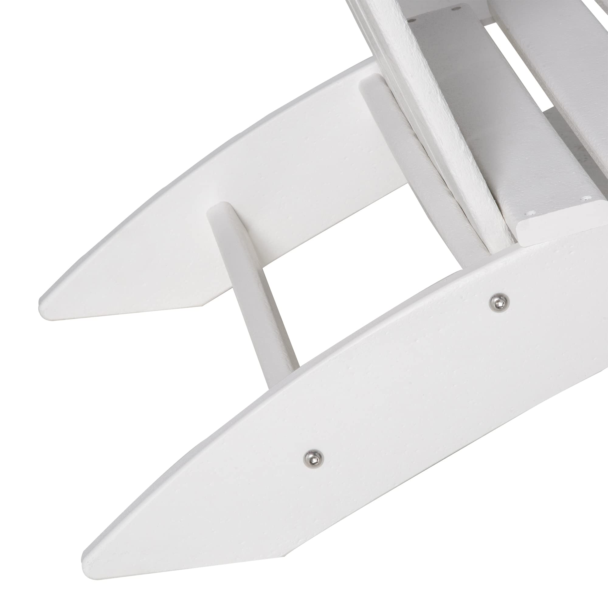 Outsunny White HDPE Adirondack Chair - Weather-Resistant High-Back Outdoor Patio Chair for Deck, Garden & Backyard - Perfect for Campfires, Lounging & Relaxing by the Fire Pit