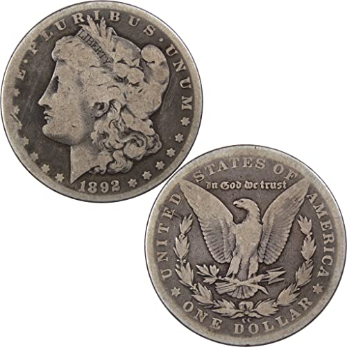 1892 CC Morgan Silver Dollar $1 Coin - AG (About Good) Condition | 90% Silver US Collectible Coin for Sale | Perfect for Coin Collectors, History Enthusiasts & Investment Portfolios
