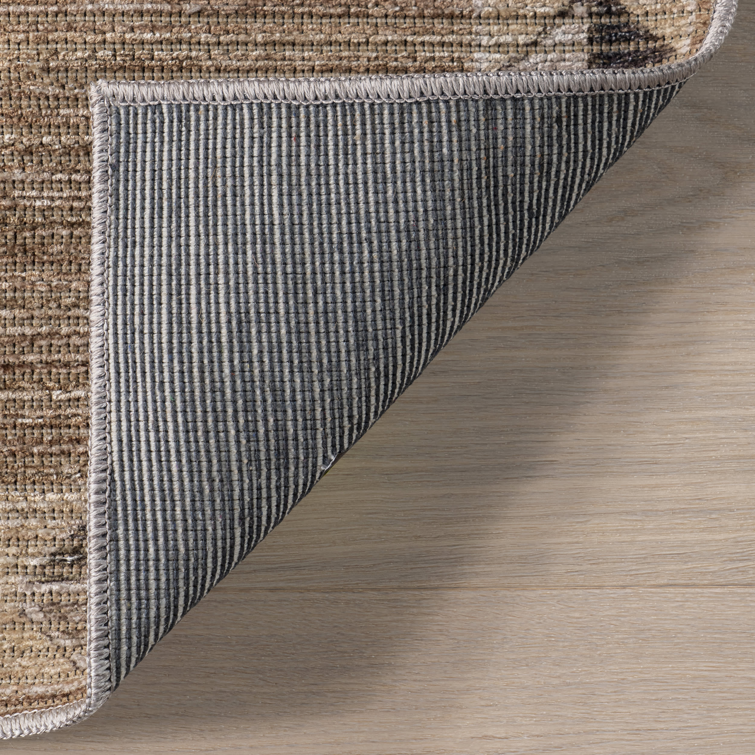 Fennel Diamond Washable Rug - Light Brown | Soft & Durable Indoor/Outdoor Carpet for Living Room, Bedroom, Patio