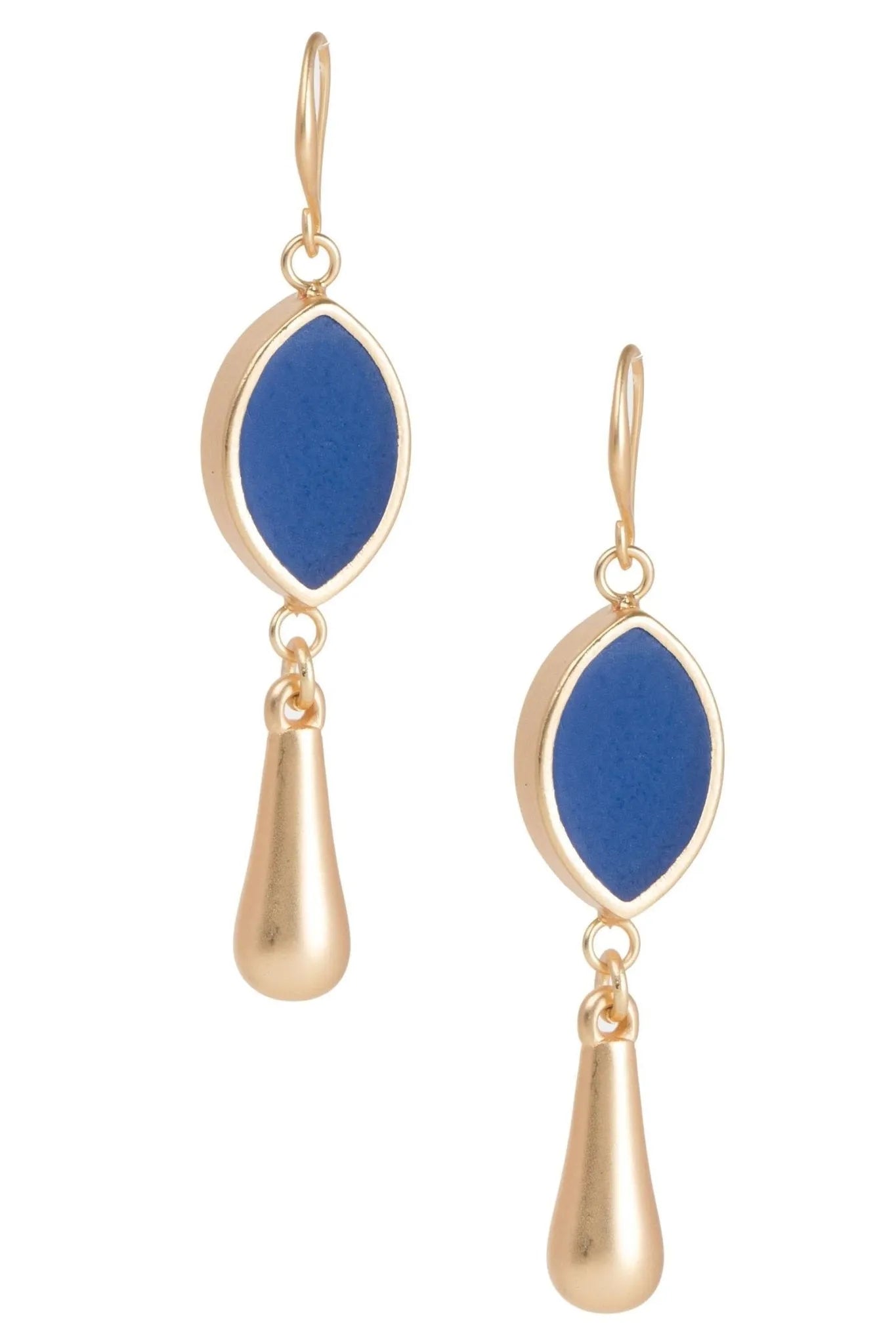 Elegant Metal Stone Duo Drop Earrings for Women - Handmade Bohemian Jewelry for Parties, Weddings & Everyday Wear
