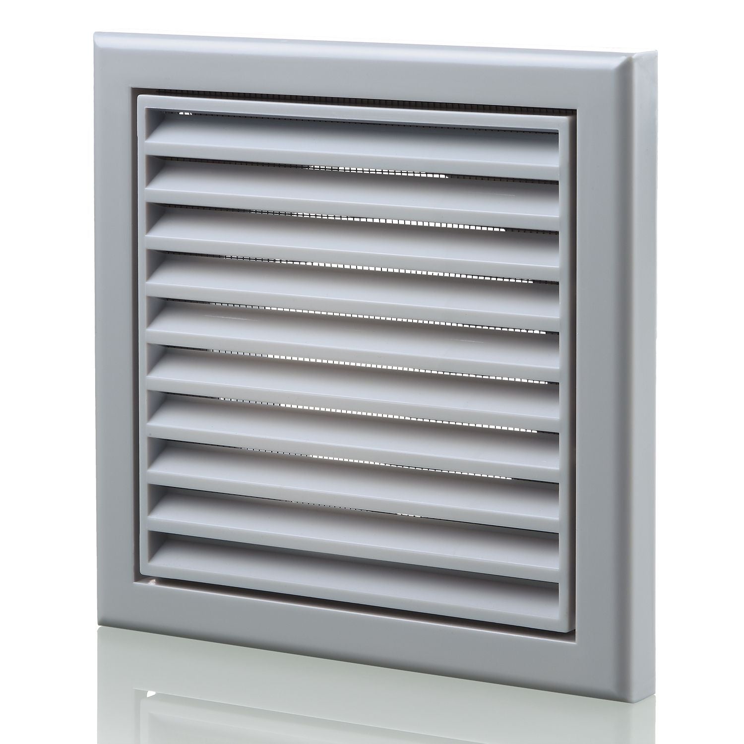 Blauberg 100mm Fixed Grille - Grey HVAC Ventilation Cover for Home & Office Airflow Control
