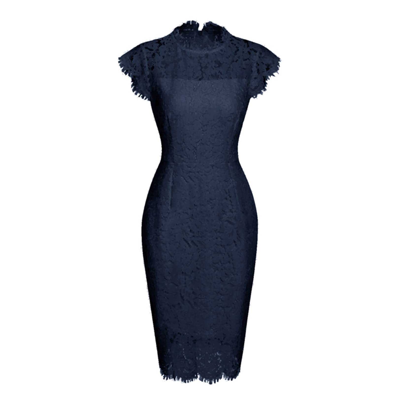 Sexy Off Shoulder Floral Lace Bodycon Dress for Women - Elegant Midi Pencil Dress for Cocktail Parties, Weddings & Special Occasions