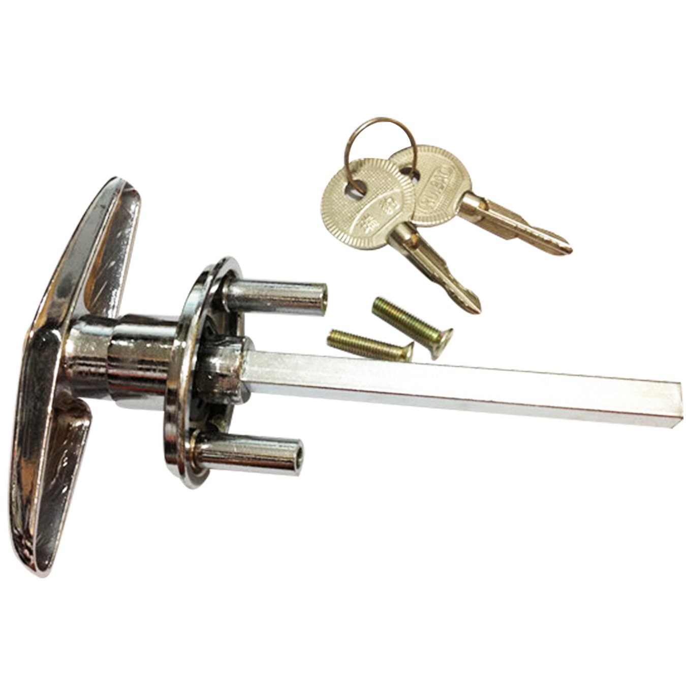 UOOOM T-Handle Garage Door Lock - Heavy Duty Square Shaft with 2 Keys - Secure Your Garage, Shed, or Workshop