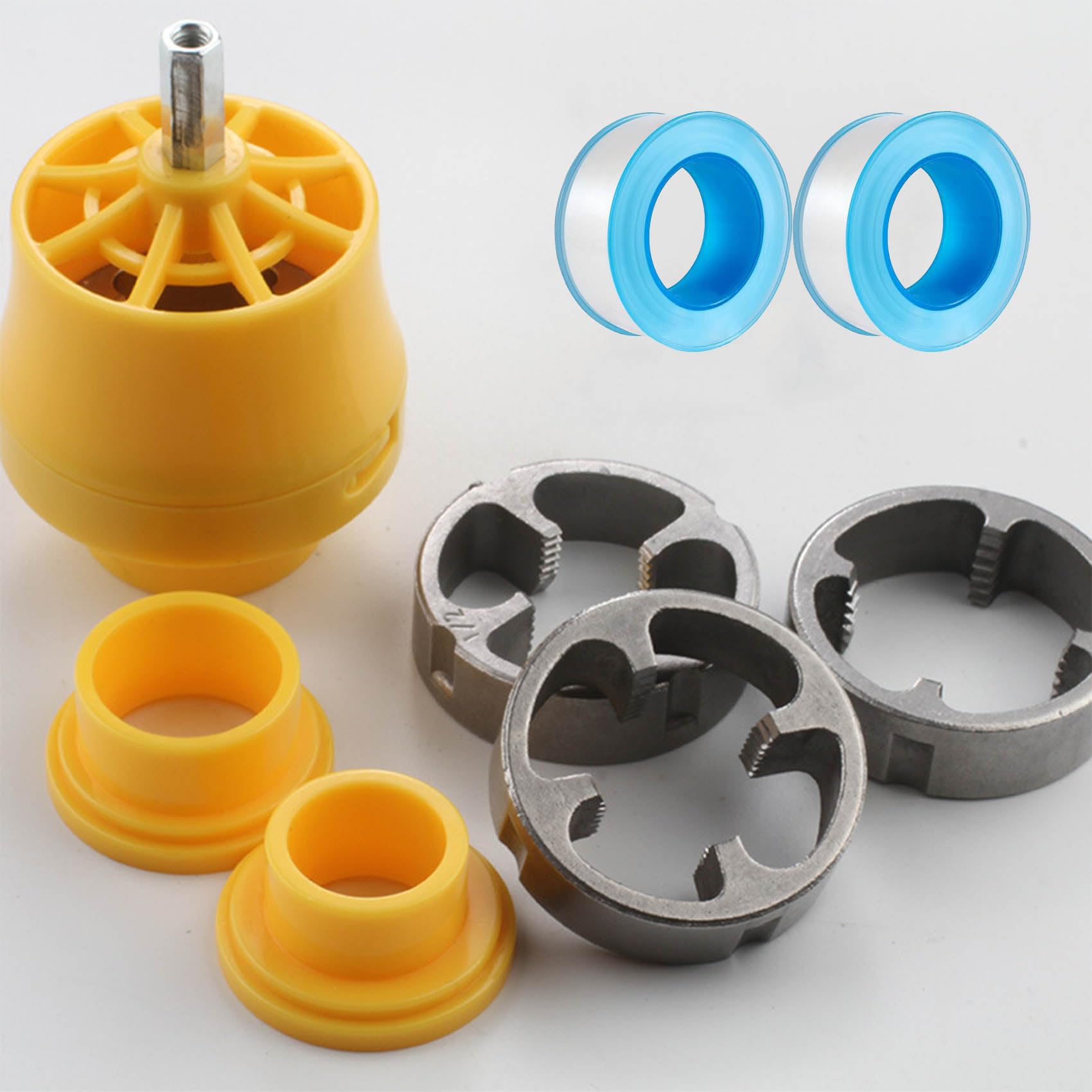 Electric Drill PVC Thread Maker Tool Kit with 3 Dies (1/2