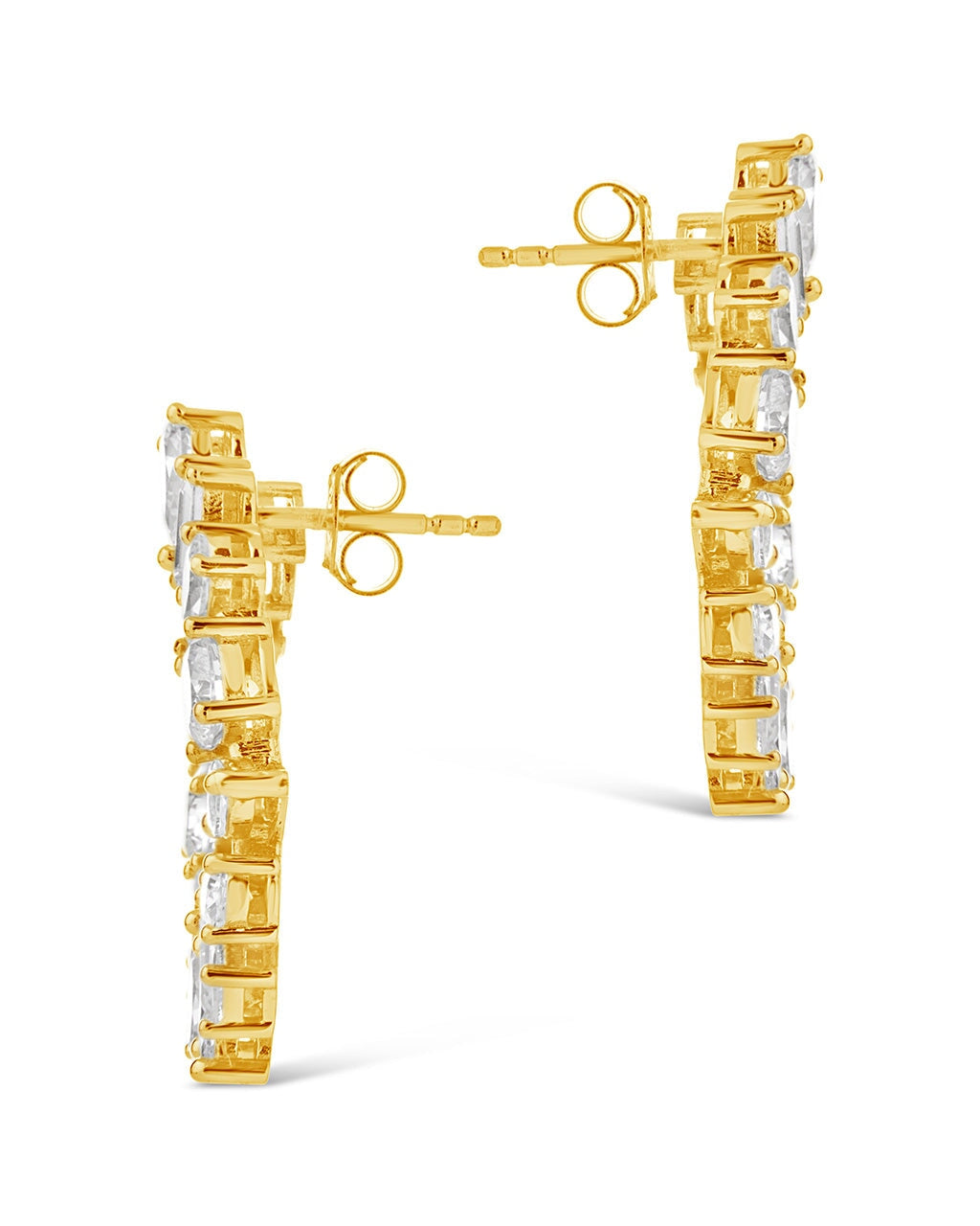 Shania CZ Circle Stud Earrings for Women - Sparkling Cubic Zirconia Silver Hoop Earrings - Perfect for Parties, Weddings & Everyday Wear