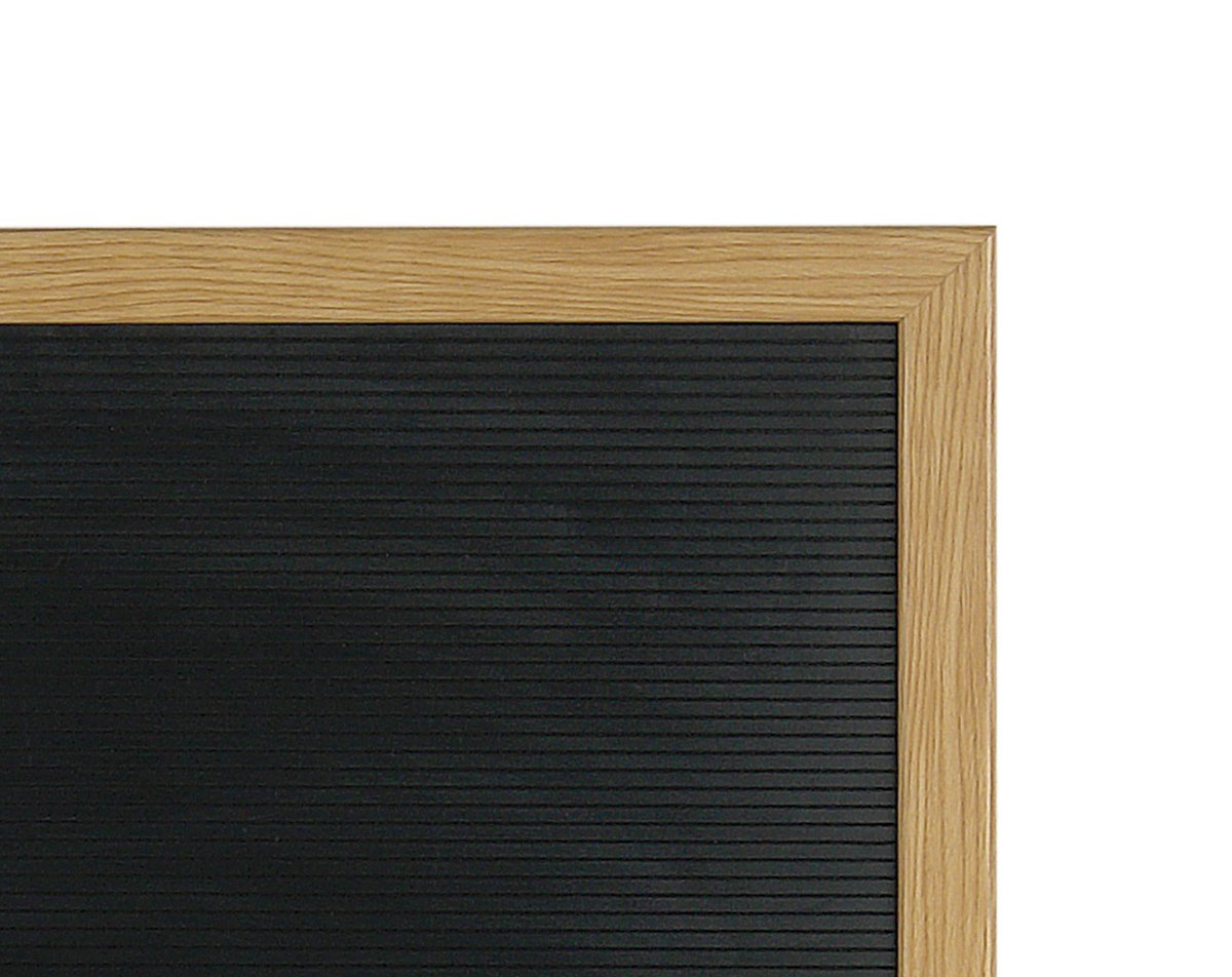 Oak Grooved Notice Board - 600 x 900 mm Black Information Table for Office, Classroom, or Home Organization - Perfect for Schedules, Memos, and Announcements