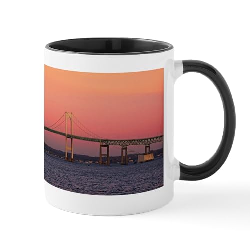 White/Black Inside - Newport Bridge, Rhode Island Coffee Mug