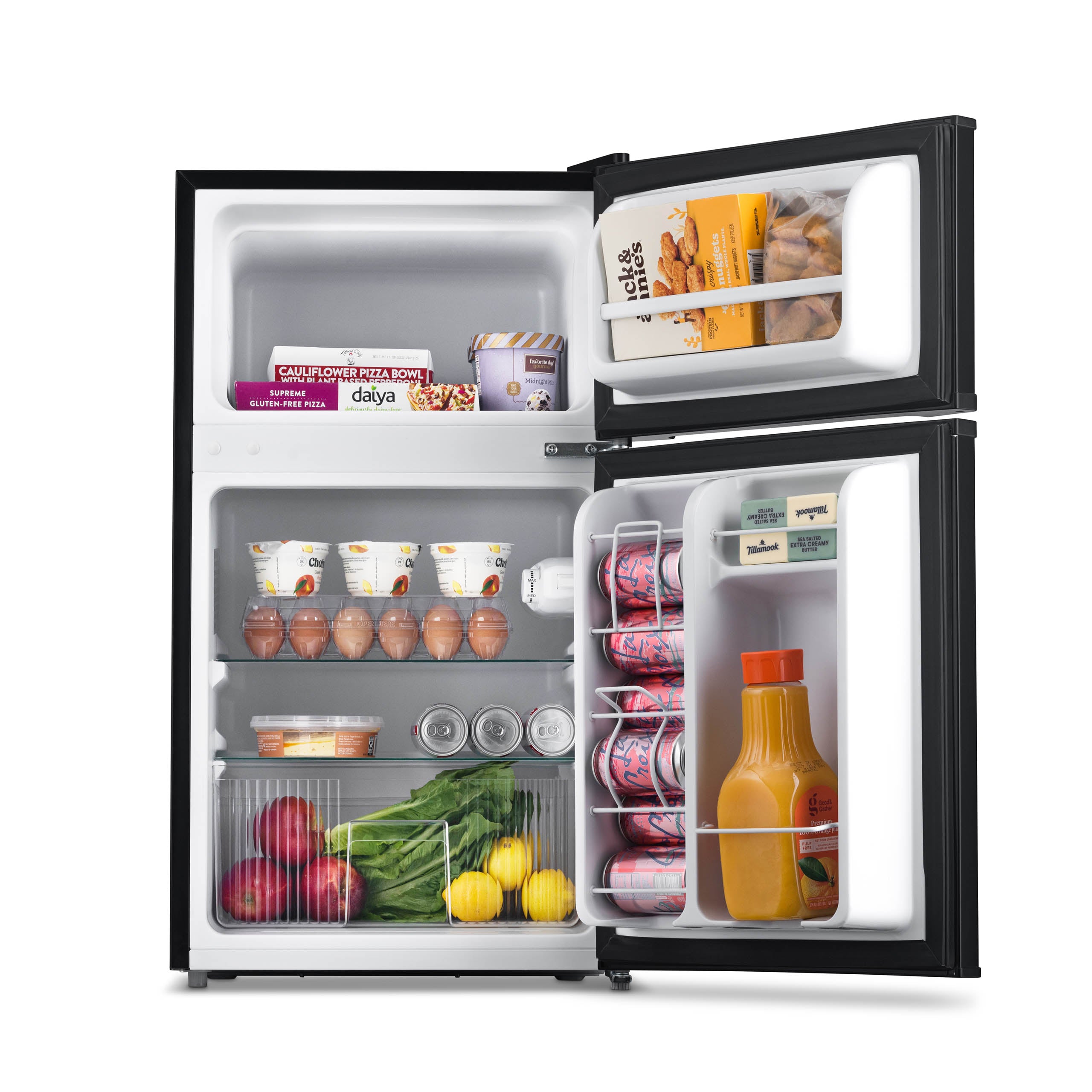 Newair® 3.1 Cu. Ft. Compact Mini Fridge with Freezer - Energy Efficient Black Refrigerator for Bedroom, Office, Dorm & Small Spaces - Perfect for Drinks, Snacks & Beauty Products Storage