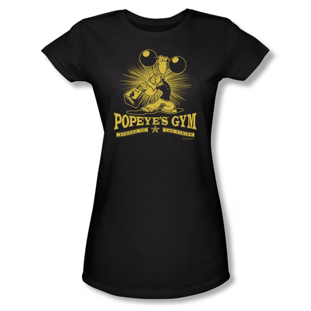 **Popeye Gym Juniors Black T-Shirt for Kids - Comfortable Cotton Tee for Workouts, Sports & Casual Wear**