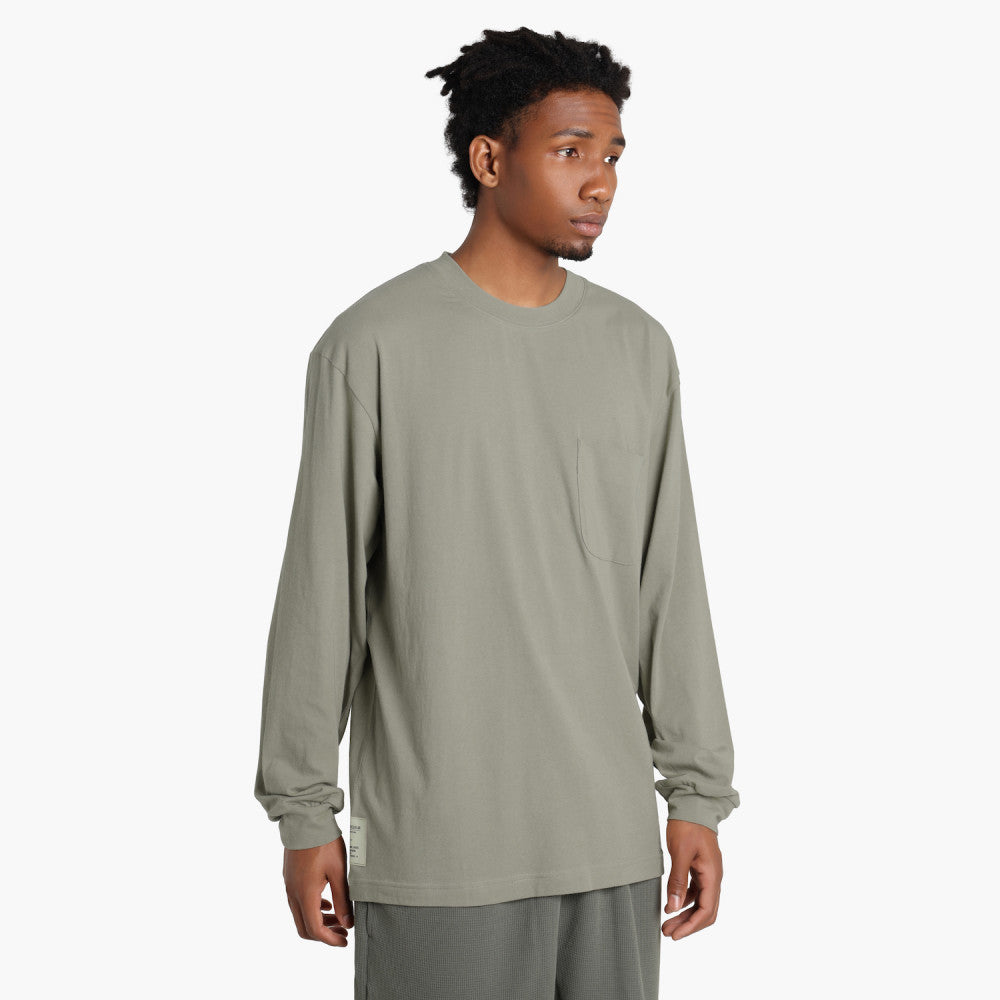 MADNESS DROP POCKET Long Sleeve T-Shirt in Sand Color - Casual Streetwear for Men | Perfect for Everyday Wear, Urban Outfits and Layering
