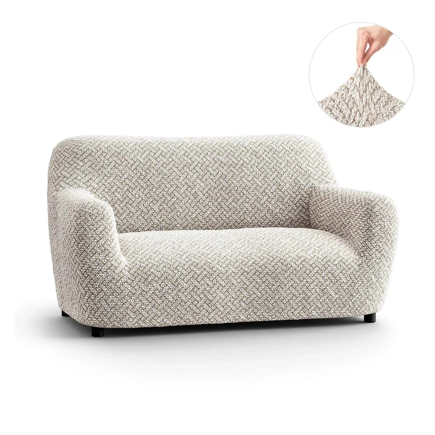 2 Seater Loveseat Slipcover - Soft Microfiber Fabric with Stylish Prints - Perfect for Living Room, Bedroom or Dorm Decor