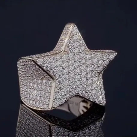 8-Star Ring | Brilliant Round Cut Moissanite Diamond Ring for Women | Perfect for Engagement, Wedding & Anniversary Gifts