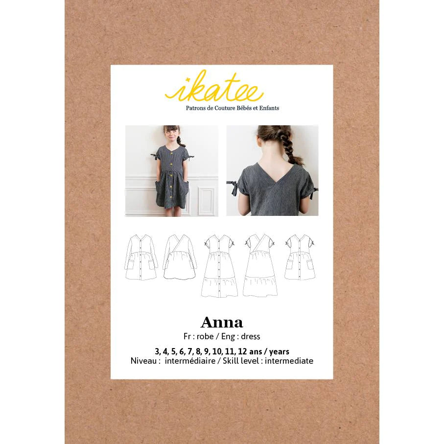 Anna Dress Pattern for Girls Age 3-12 Years | DIY Sewing Project for Birthday Parties & Special Occasions