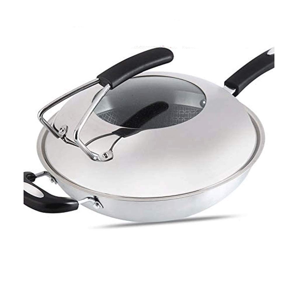 GYDCG Hybrid Nonstick Wok Pan - Induction Ready, Metal Utensil Safe, Honeycomb Non-Stick Surface - Perfect for Stir-Frying, Sautéing & Asian Cooking