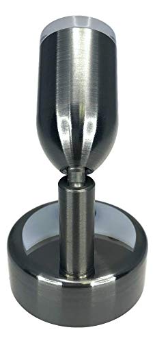 Pactrade Marine Boat RV Auto LED Reading Light - Adjustable Swivel Neck, Warm White, 10-15V 2W, Touch Switch, Non-Magnetic, Satin Nickel Aluminum - Perfect for Night Reading, Cabin Lighting & Vehicle Interiors