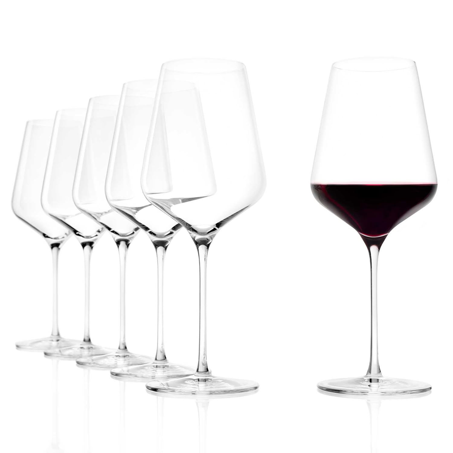 Premium Stölzle Lausitz Bordeaux Red Wine Glasses Set of 6 (STARlight) - 22.75oz Crystal Wine Glasses for Fine Dining & Entertaining - Dishwasher Safe, Shatter-Resistant Stemware - Elegant Glassware for Parties, Weddings & Home Decor