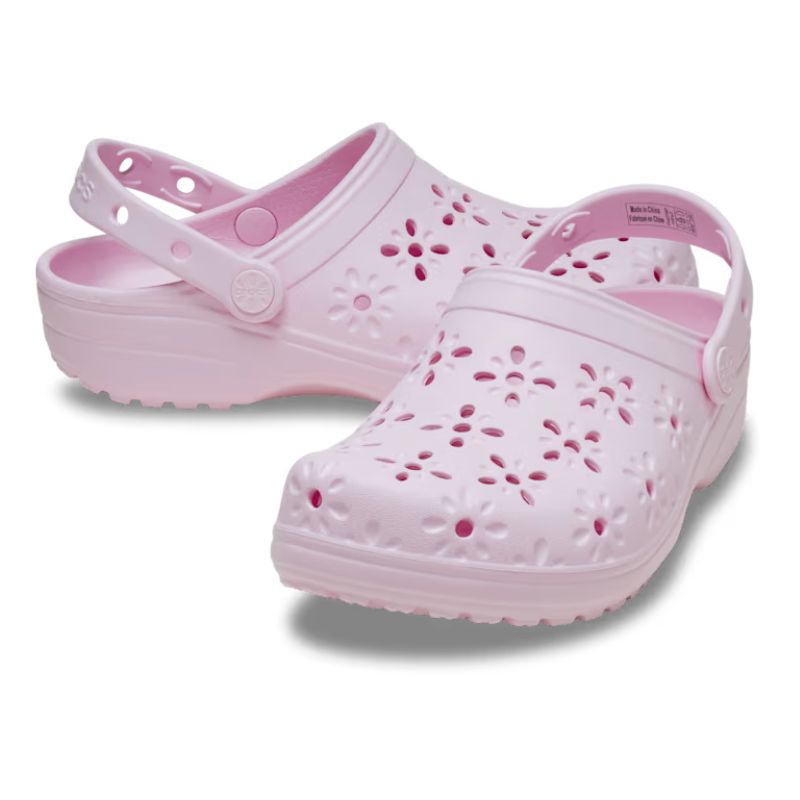 Women's Classic Floral Cut-Out Clogs - Comfortable Slip-On Garden Shoes for Spring & Summer Outdoor Activities