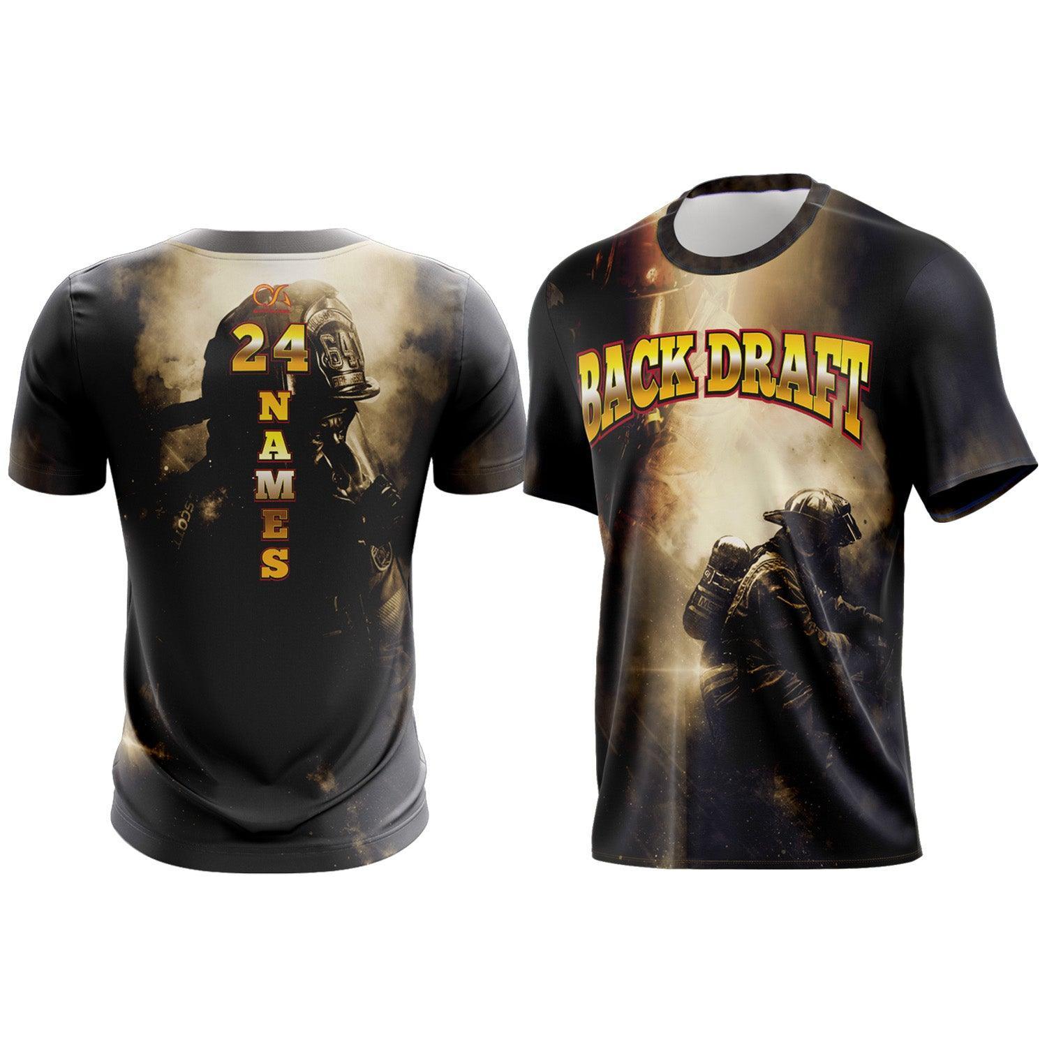 Custom Backdraft Short Sleeve Shirt for Men & Women - Breathable Casual Summer Tee - Perfect for Outdoor Activities, Travel & Everyday Wear