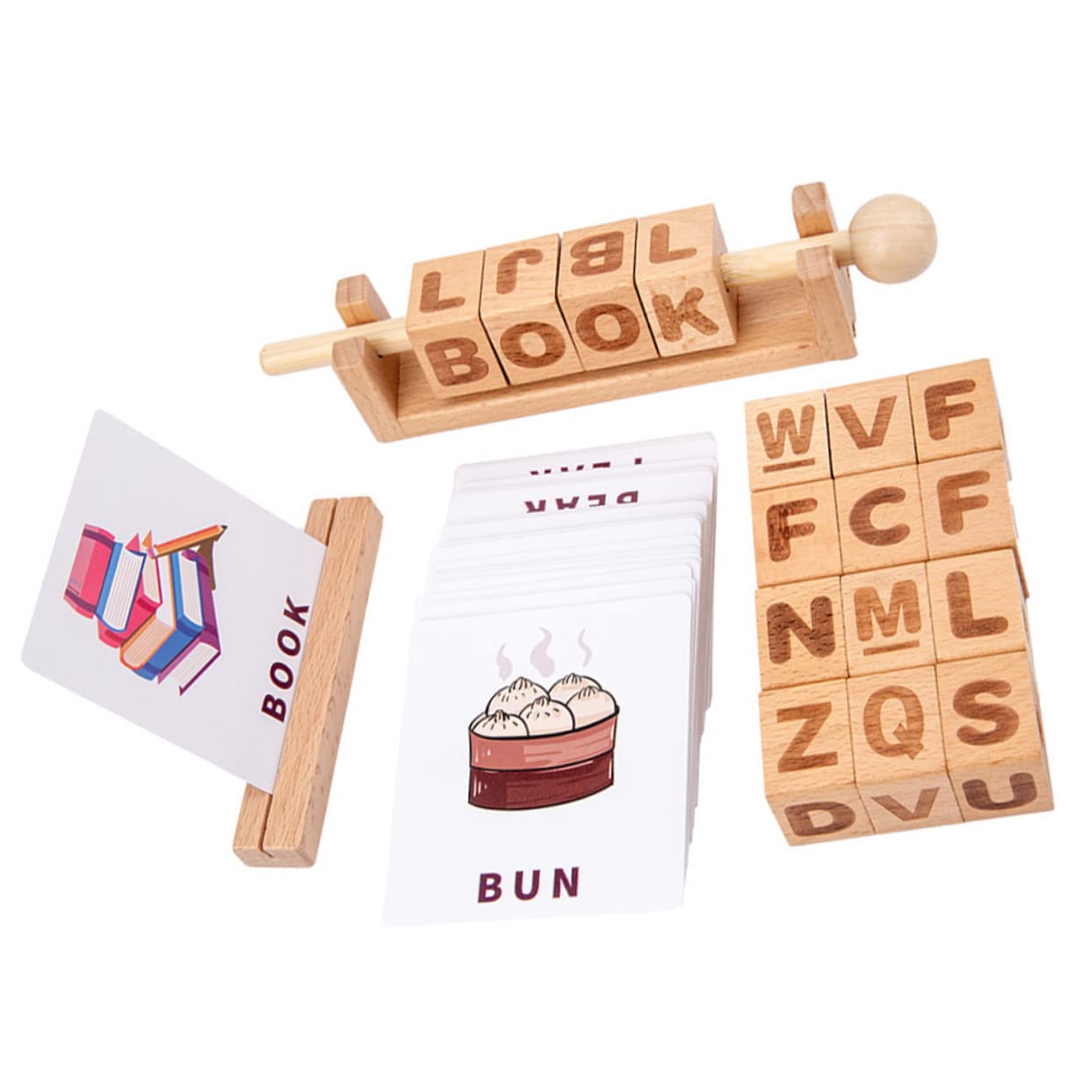 Vaguelly 1 Set Wooden Alphabet Puzzle - Early Learning Educational Toys for Kids, Spelling & Matching Game, Montessori Developmental Toys for Toddlers & Preschoolers - Perfect for Homeschooling & Classroom Activities