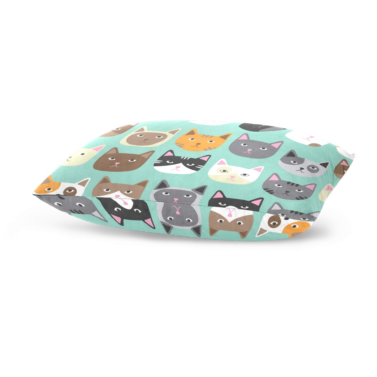 ALAZA Cute Cat Pillow Cover - 16x24 Inch Soft Cotton Zipper Pillow Case for Sofa, Bed & Couch - Perfect for Home Decor, Living Room, Nursery & Gifts