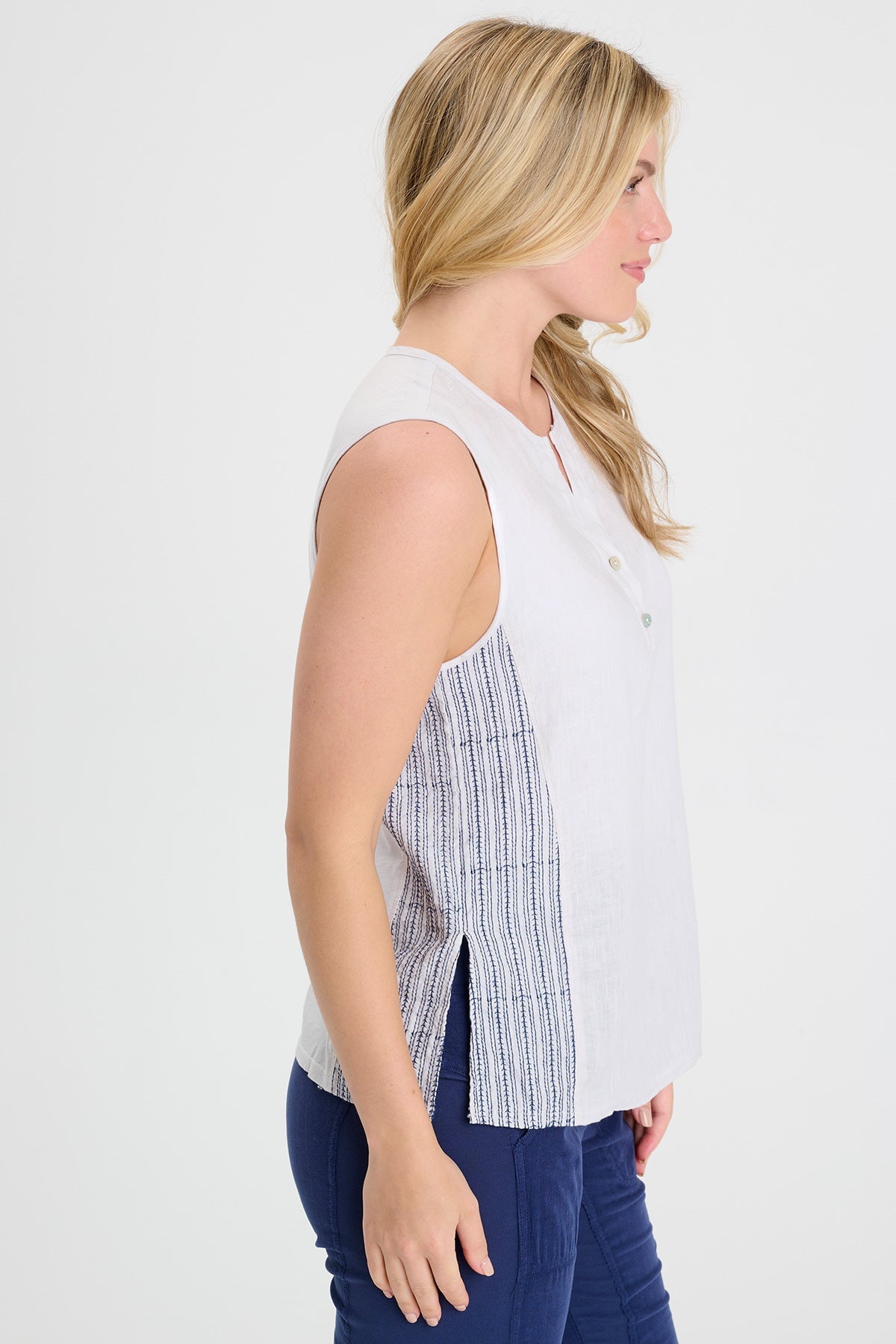 Nessa Tank Glacial Pigment - Women's Fashion Tops for Casual Wear, Summer Outfits & Layering