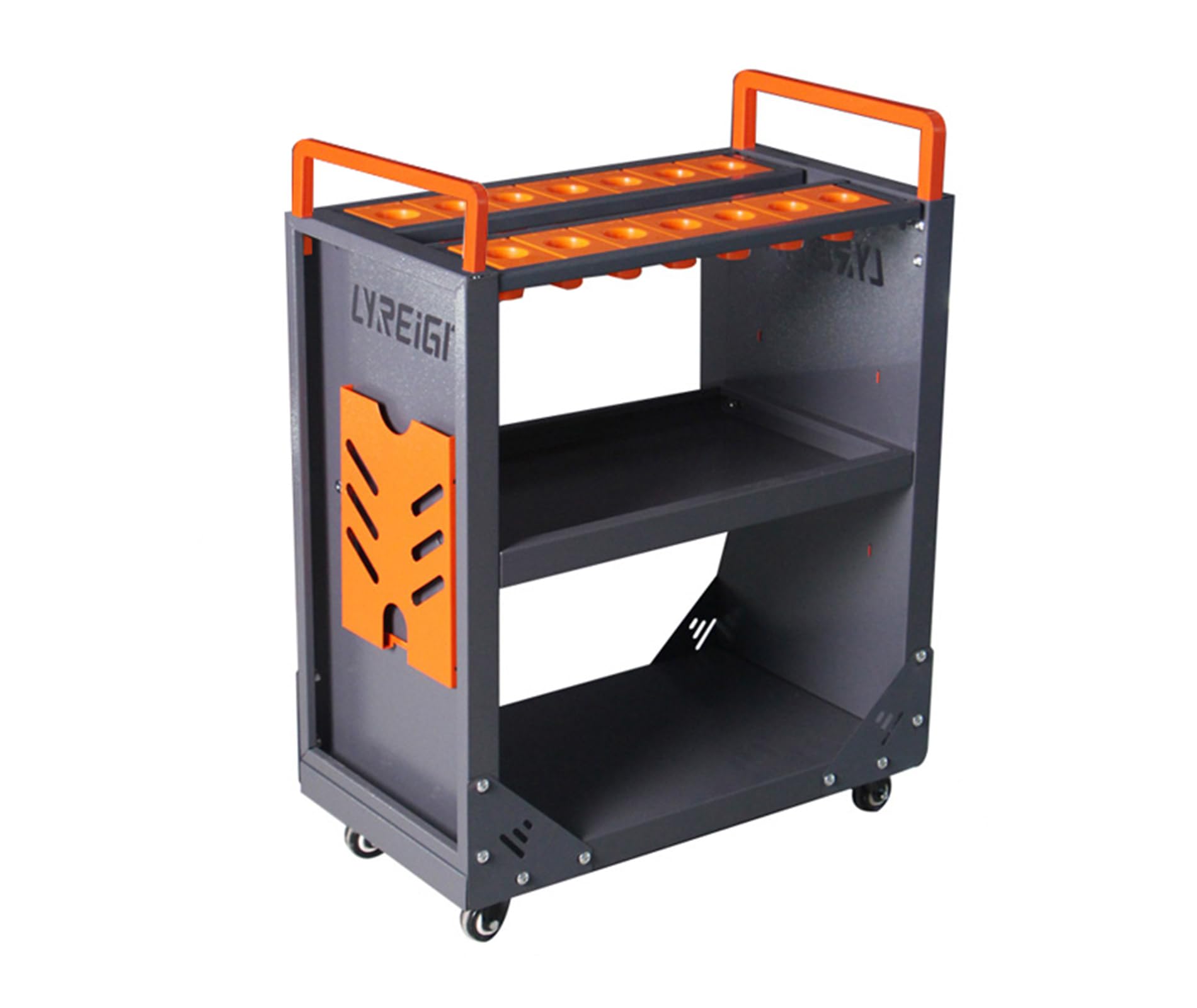CNX Tool Rack CNC CAT 40 Tool Cart with Wheels - Heavy Duty CNC Tool Storage for Warehouses & Machining Centers (HSK63-40CAP) - Easy to Use for CNC Machine Organization & Workshop Efficiency