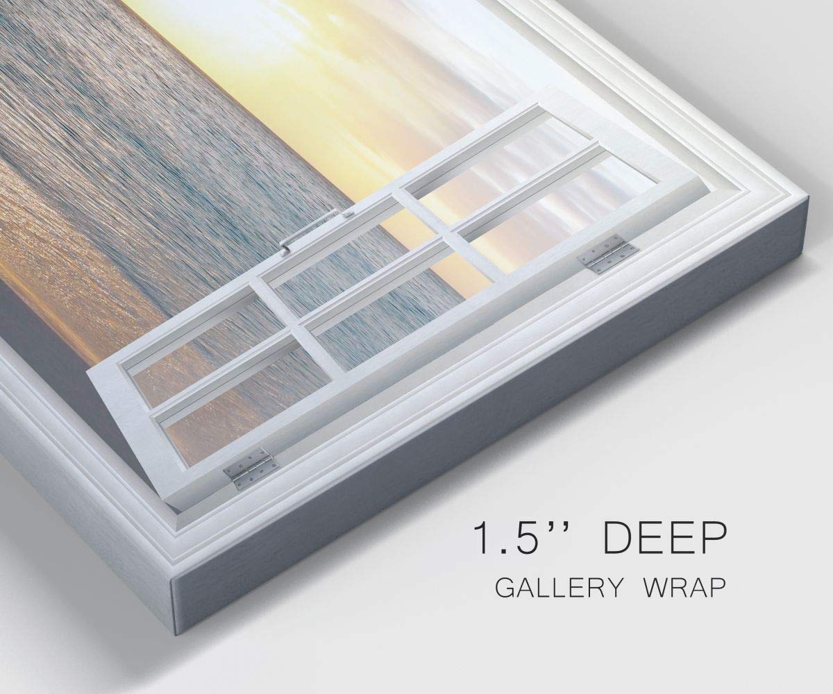 Beach Sunset Reflection Canvas Wall Art - 8