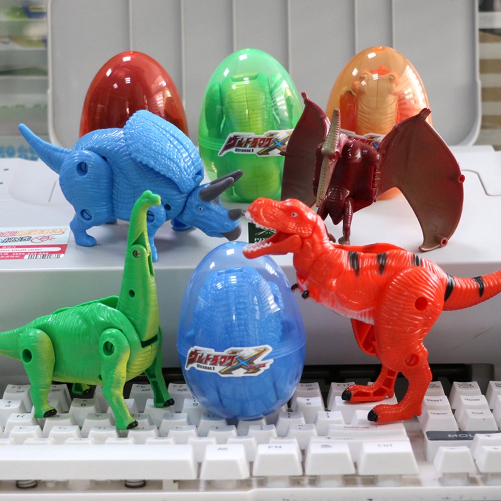 4 Pack Magic Hatching Dinosaur Eggs Toys for Kids 3+ Years - T-Rex, Pterosaurs, Brachiosaurus & Triceratops (Random Colors) - Fun Educational STEM Gifts for Boys & Girls, Perfect for Birthday Parties & Pretend Play