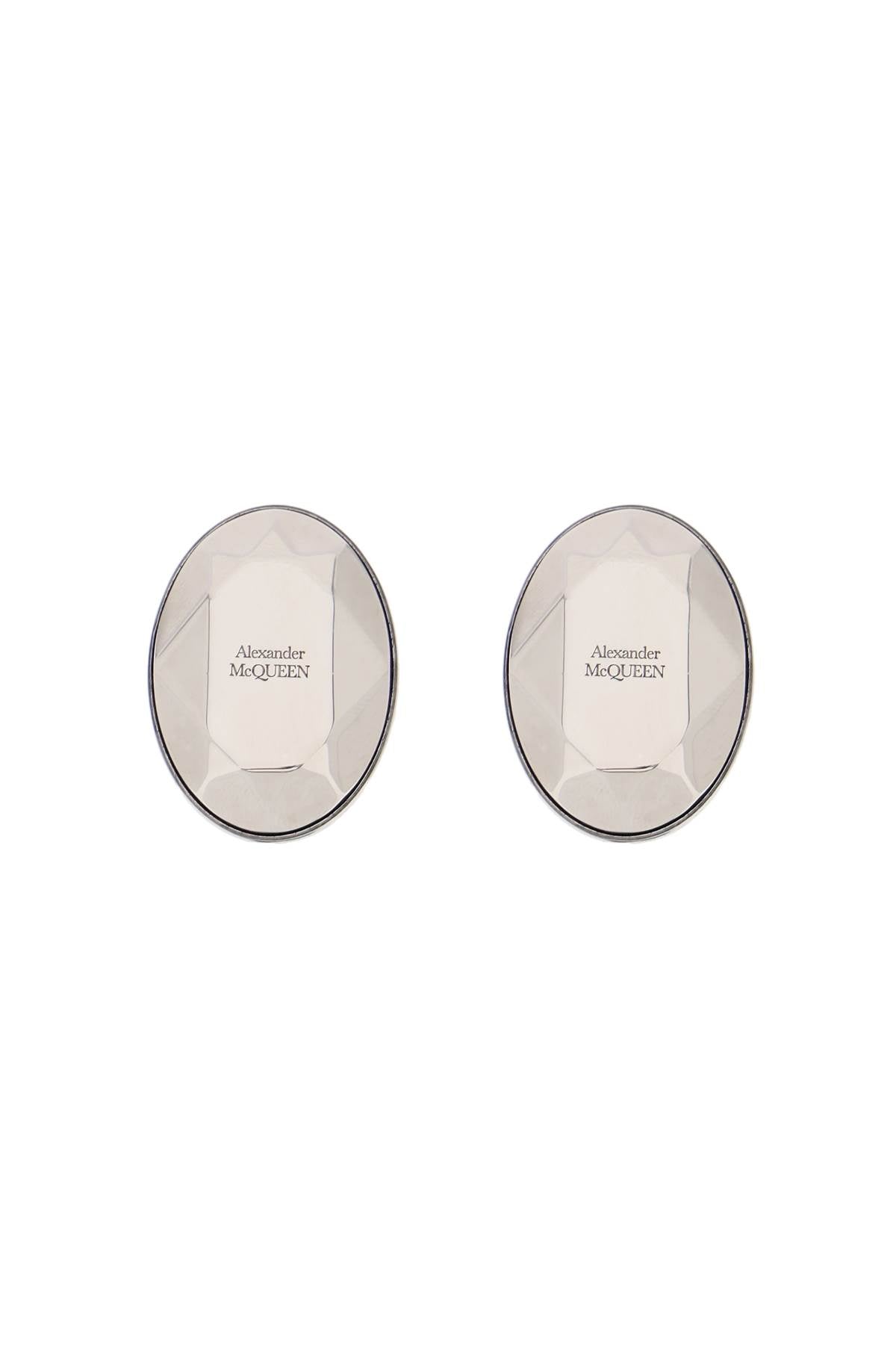 Alexander McQueen Faceted Stone Stud Earrings for Women - Elegant Jewelry for Parties, Weddings & Special Occasions