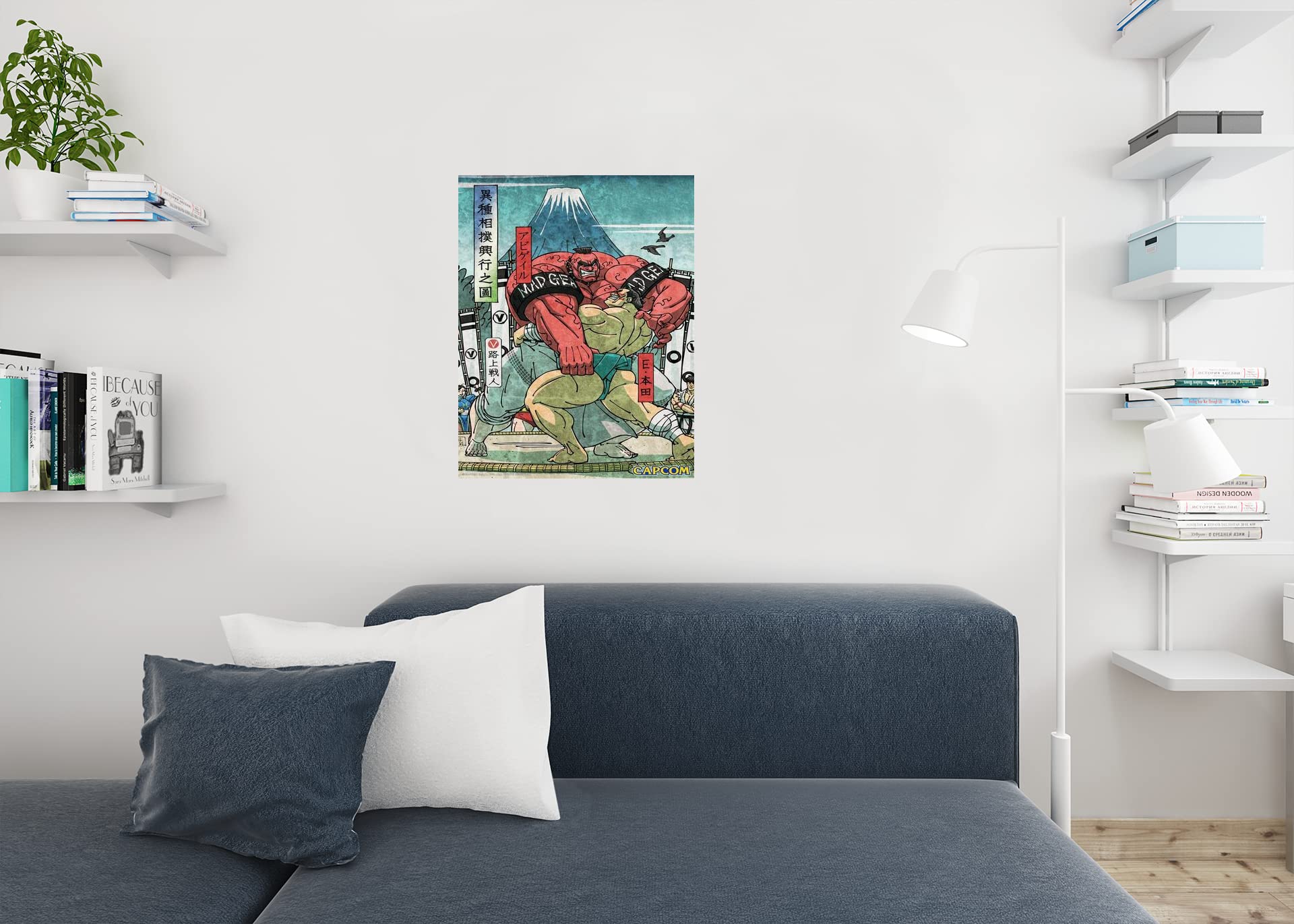Street Fighter E. Honda Japanese Art Poster - CAPCOM Video Game Merchandise, Classic Fighting Game Wall Decor (24x36 Inch) - Perfect for Gamers Room, Man Cave & Anime Themed Decor