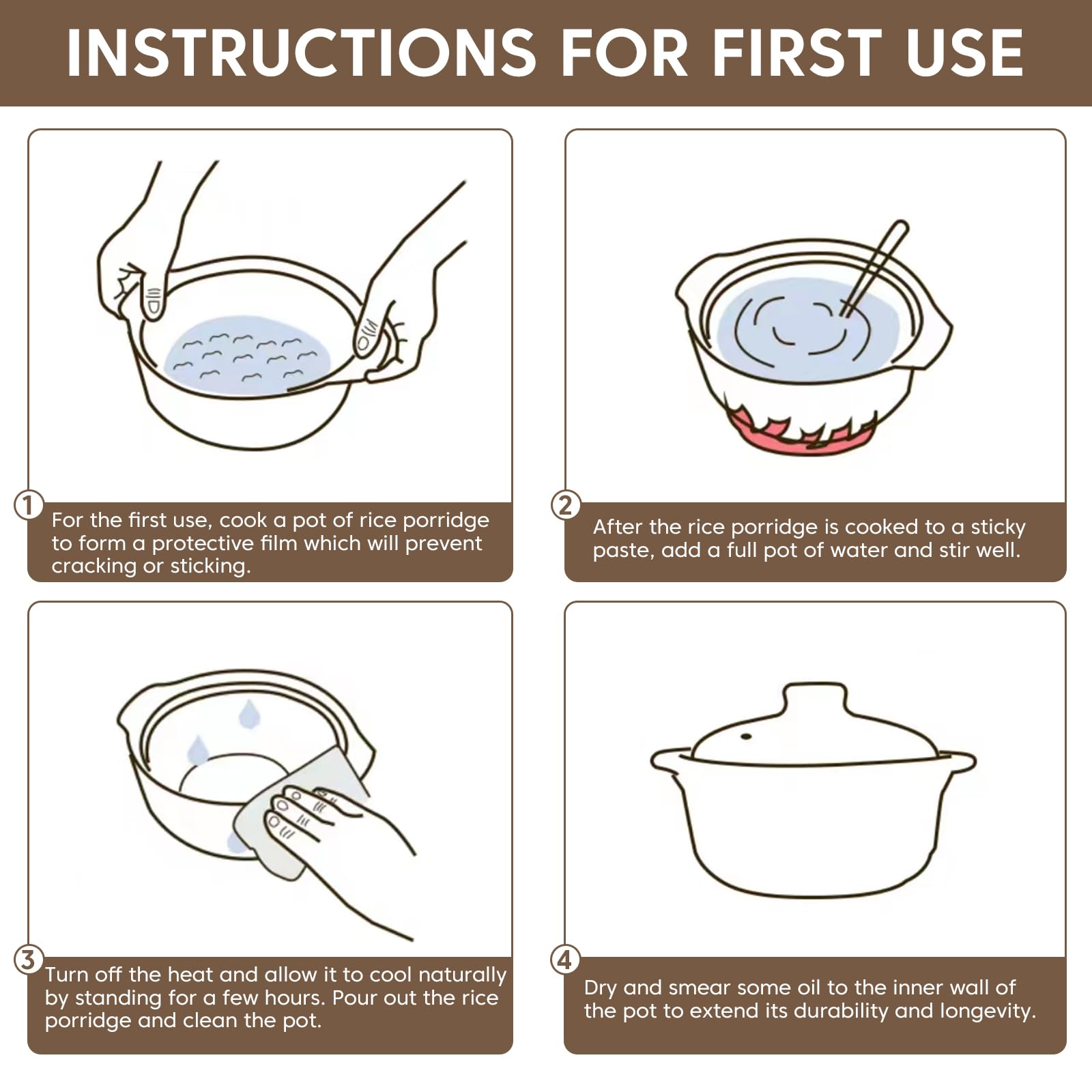 Premium Ceramic Cooking Pot with Lid - 1.9 Quart White Ceramic Stockpot for Soup, Rice & Stews | Durable Clay Cookware for Stovetop, Oven & Serving | Perfect for Home Kitchens & Restaurant Use