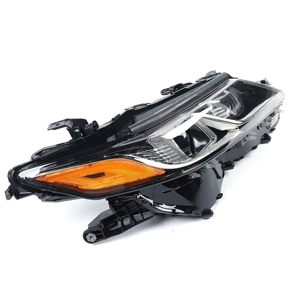 2018-2019 Toyota Camry Halogen Projector Headlights Pair Set - Driver & Passenger Side Replacement Headlamp Assembly for Improved Night Driving Safety