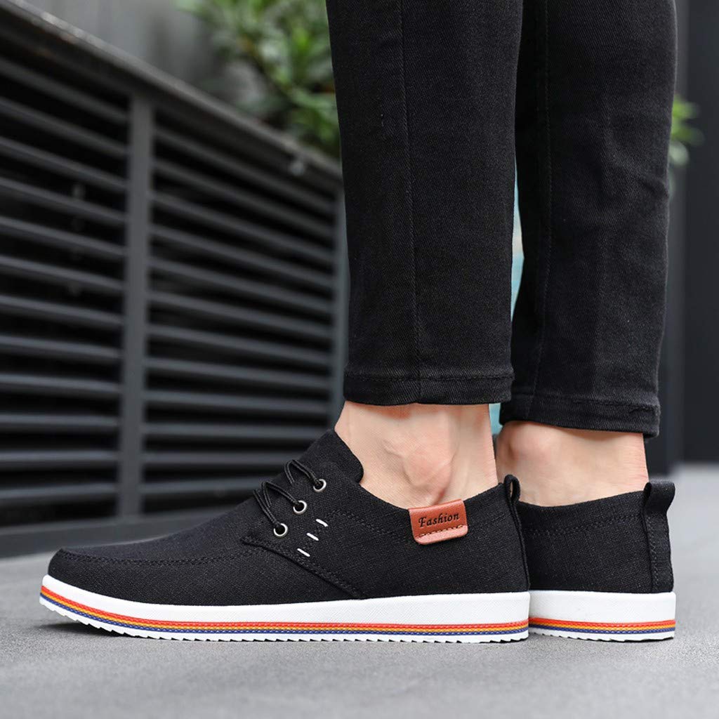 **IQYU Men's Running Shoes - Lightweight Breathable Trainers for Outdoor Sports & Casual Wear - Non-Slip Boat Deck Slippers with Soft Cushioning - Perfect for Jogging, Gym, Travel & Daily Use**