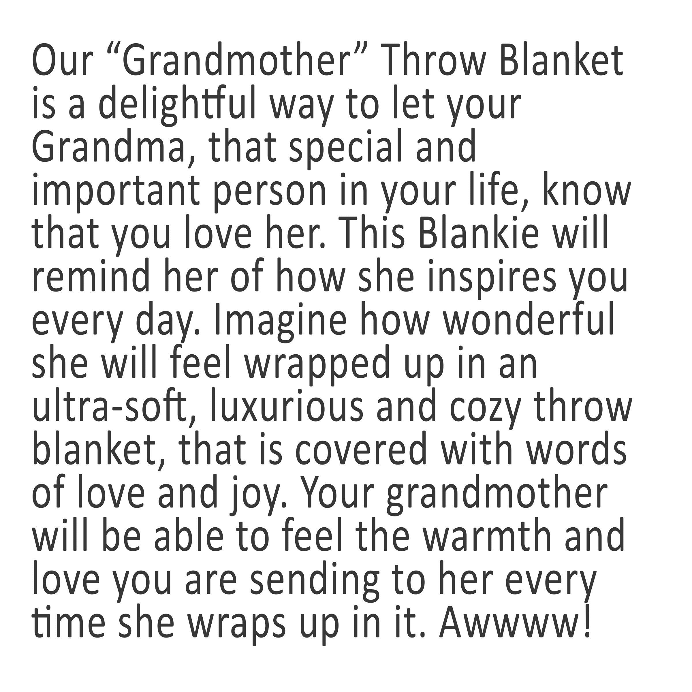 BlankieGram Soft & Cozy Grandmother Throw Blanket - Perfect Gift for Grandma, Women & Family - Luxurious Purple Fleece Blanket for Cuddling, Sofa Lounging & Bedroom Decor