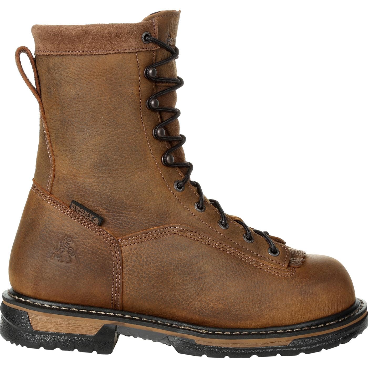 ROCKY IronClad Waterproof Work Boots for Men - Steel Toe Safety Shoes with Slip Resistant Outsole - Ideal for Construction, Hiking & Outdoor Work