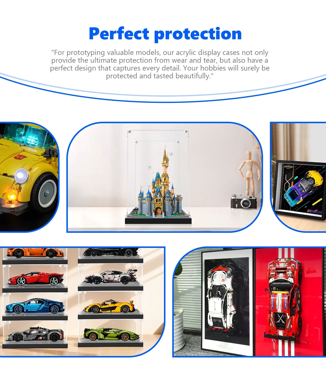 LEGO® Disney Mickey and Friends Disney Castle 43222 Display Case - Premium Acrylic Protector for Collectible Building Sets - Perfect for Showcase, Dust Protection & Home Decor