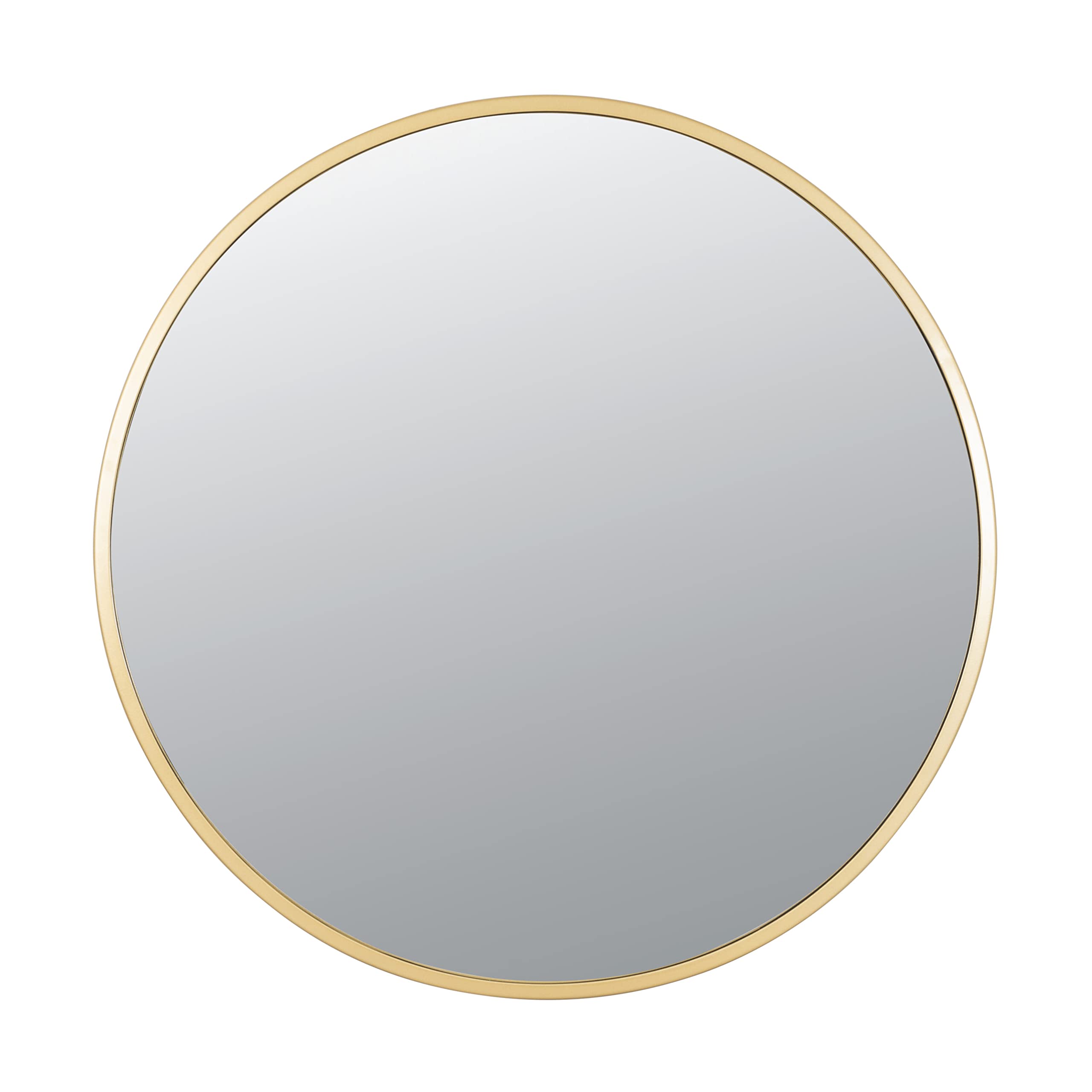 30-Inch Round Gold Wall Mirror for Living Room, Bedroom & Entryway - Vintage Cottage Style Decorative Mirror for Home Decor