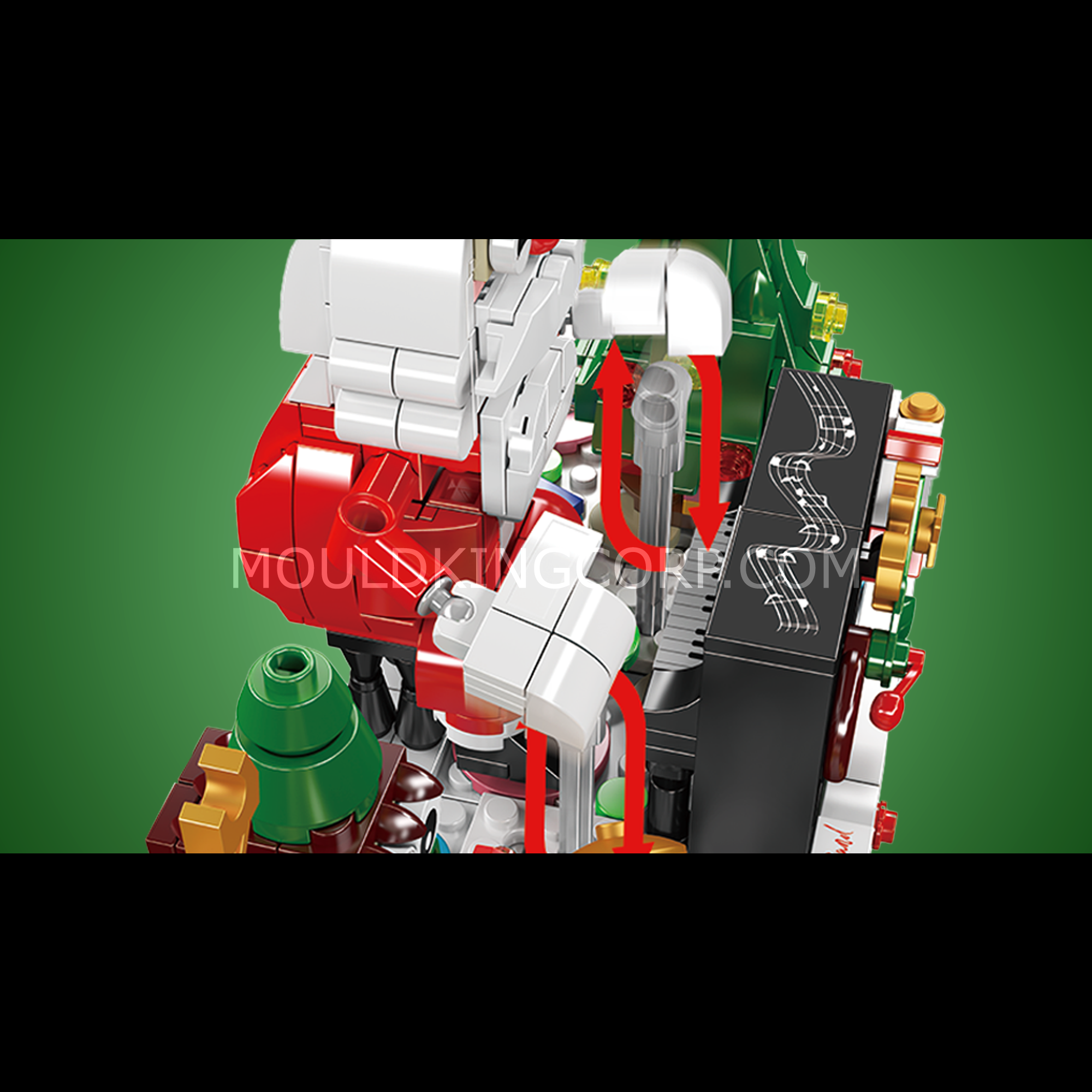 Mould King 10162 Christmas Carnival Band Building Set - 1045 Piece Holiday Themed Building Blocks for Kids & Adults | Perfect for Christmas Decorations, Gift Giving & Family Bonding Activities